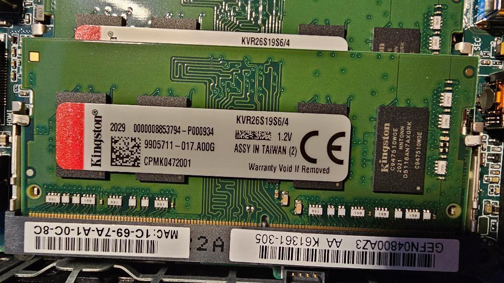8Gb RAM (2x4Gb) Kingston DDR4 2666 SoDIMM, Enlèvement ou Envoi, DDR4, 8 GB, Utilisé