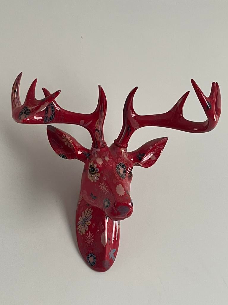 Trendy Hertenkop wanddecoratie, Ophalen, Zo goed als nieuw