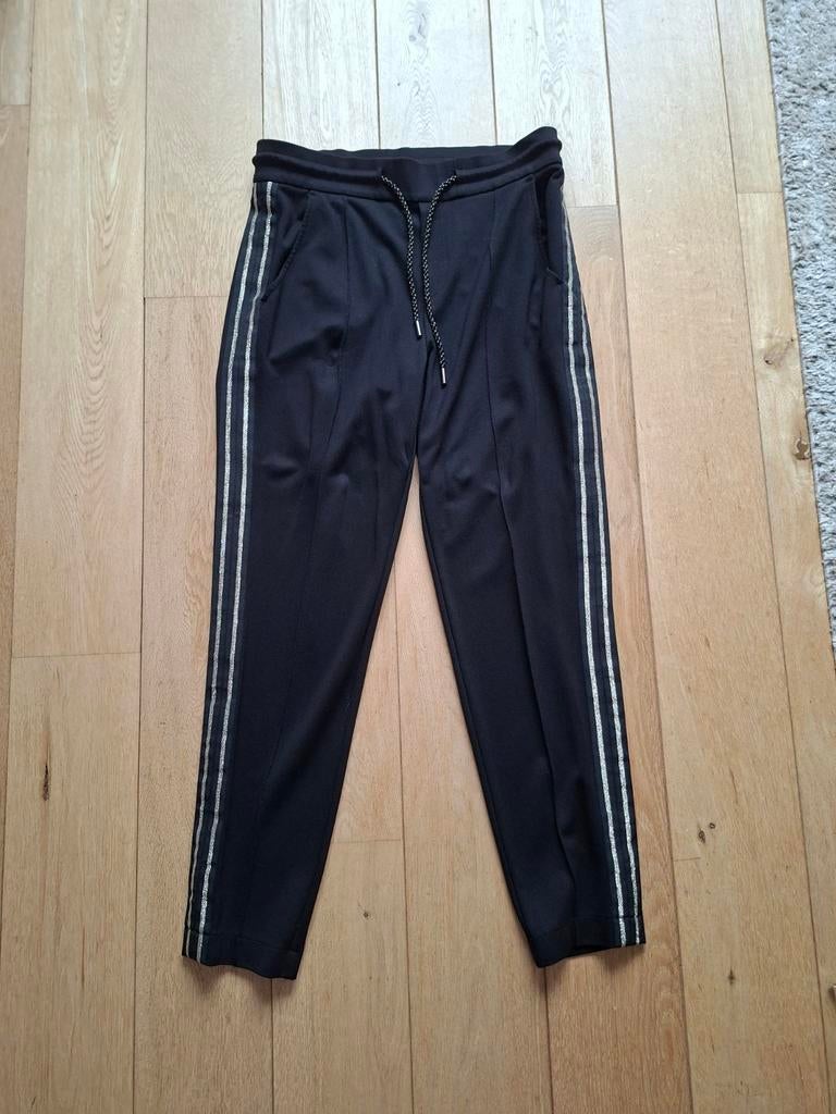 Pantalon noir Opus taille grand 36 avec bandes dorées, Enlèvement ou Envoi, Taille 36 (S), Comme neuf, Opus