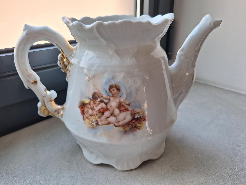 porselein sierkan/theepot met engeltjes, Ophalen