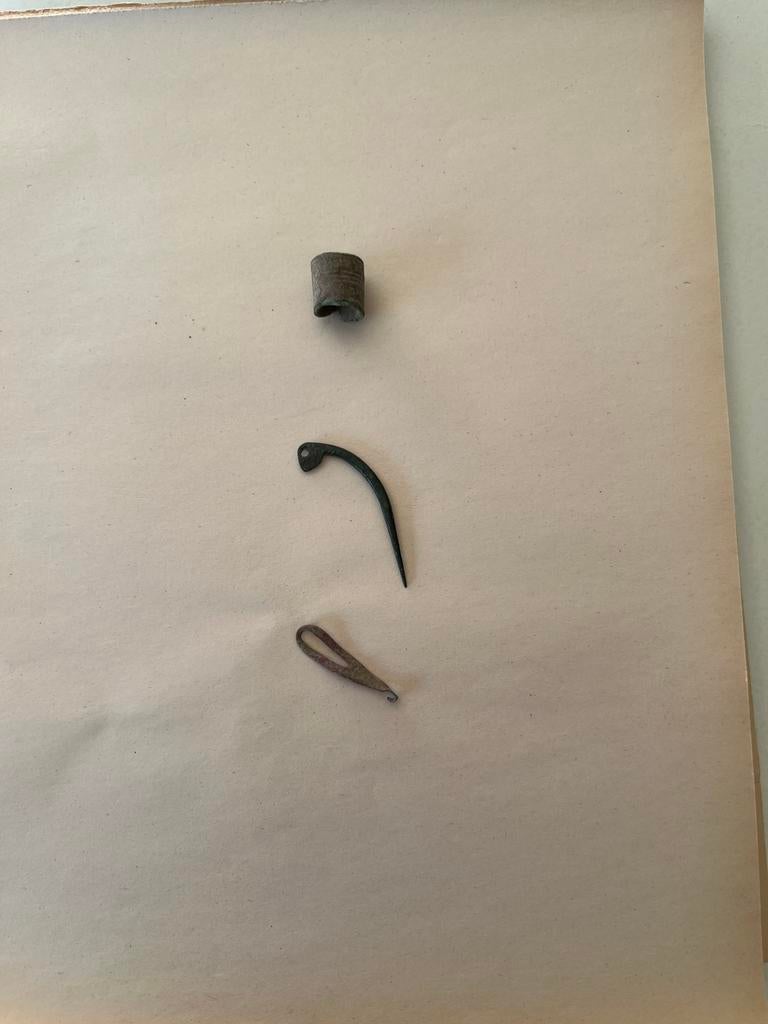 Antieke objecten (lot 8)(3 stuks), Antiek en Kunst, Antiek | Brons en Koper, Ophalen of Verzenden, Brons