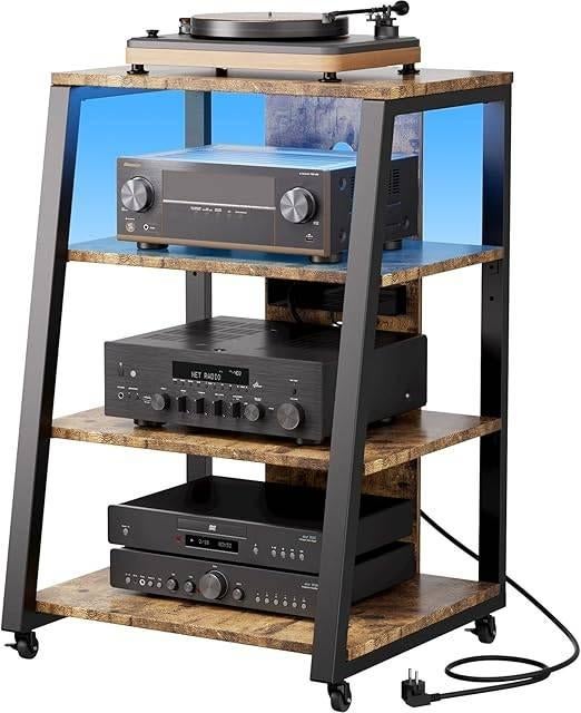 Meuble Hi-Fi avec 4 étagères | LIVRAISON GRATUITE