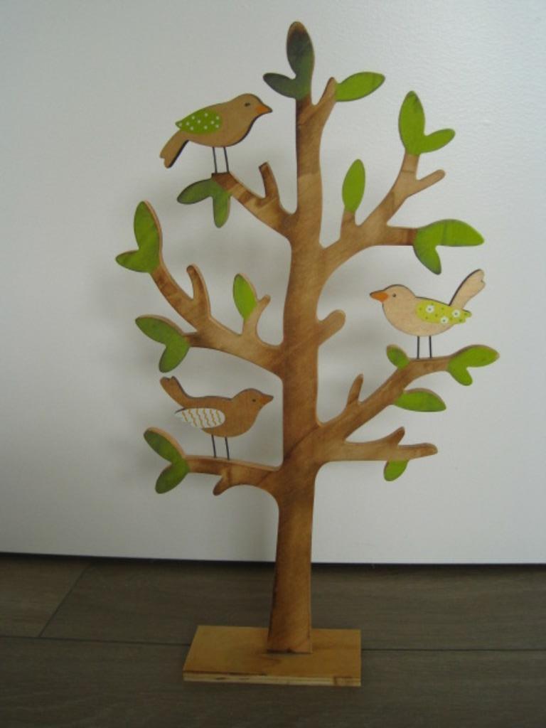 Arbre de décoration en bois avec des oiseaux, Enlèvement ou Envoi, Utilisé, Autres types