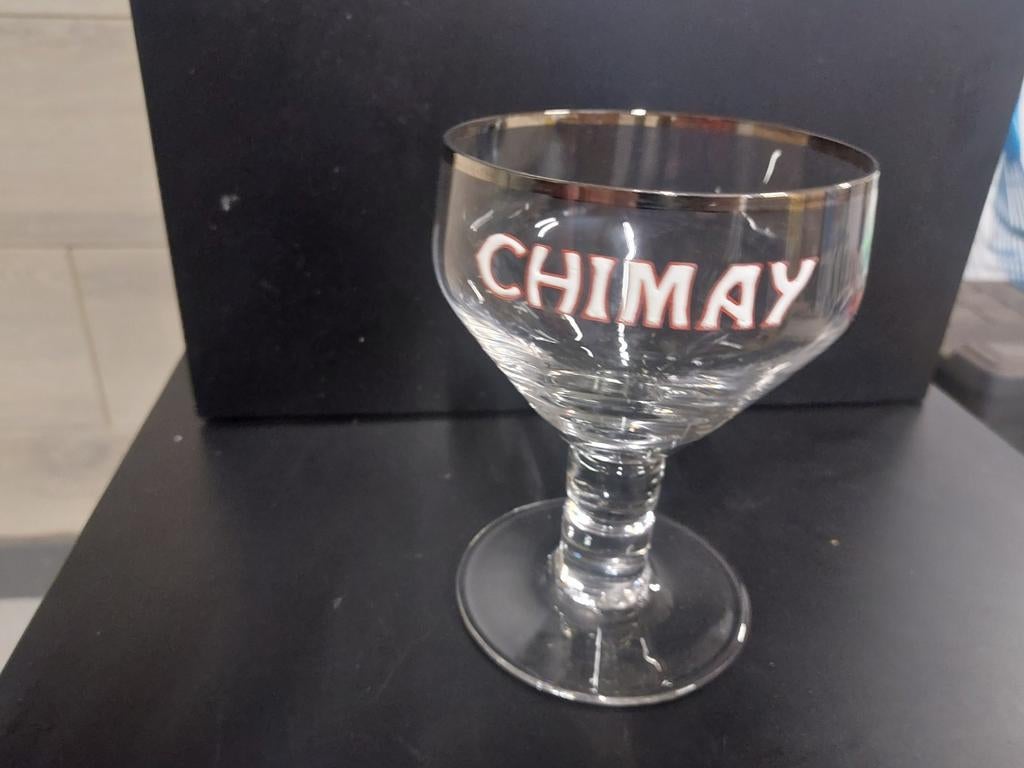 Oud bierglas chimay, Verzamelen, Ophalen of Verzenden, Zo goed als nieuw, Bierglas