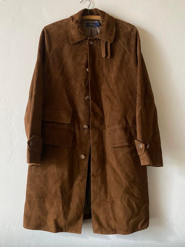 Beautiful Suede coat Ralph Lauren maat 6 US, Kleding | Dames, Jasjes, Kostuums en Pakken, Zo goed als nieuw, Bruin, Ophalen of Verzenden
