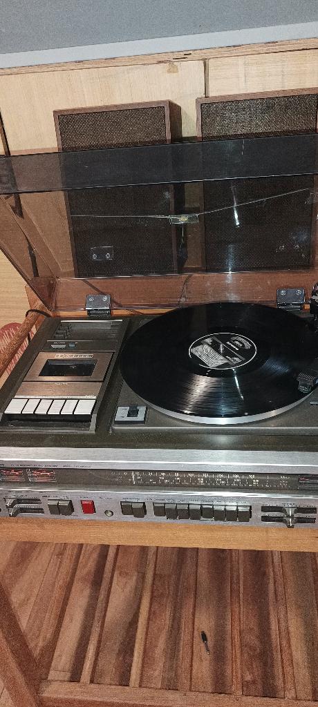 Sanyo vintage stereo combi, Enlèvement, Utilisé, Tourne-disque, Autres marques