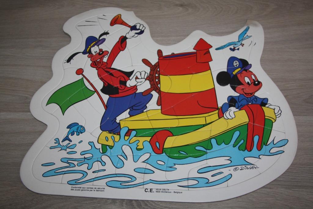 Disney puzzel , goede staat , +- 34x28 cm , mickey , Goofy, Collections, Enlèvement ou Envoi, Autres personnages, Utilisé, Autres types