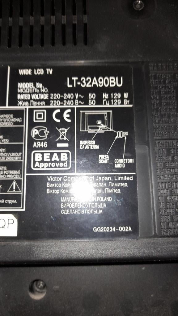 TV JVC LT-32A90 zwart, Audio, Tv en Foto, Televisies, Gebruikt, 80 tot 100 cm, Ophalen, Overige merken