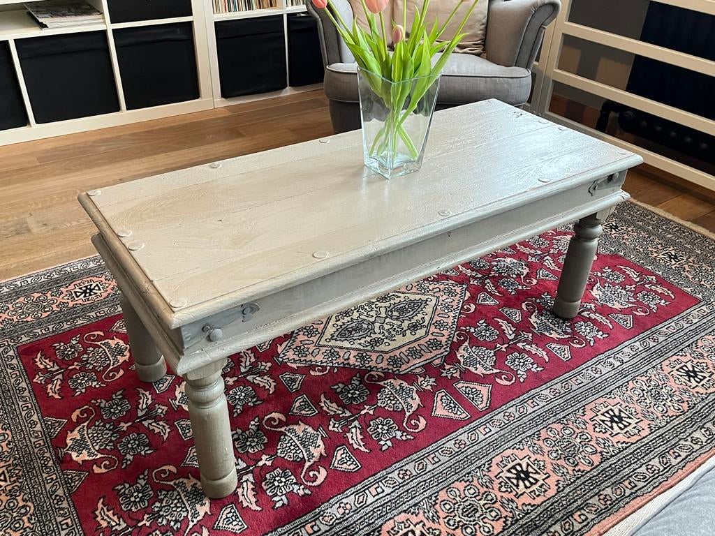 Massief houten salontafel, Enlèvement, Utilisé