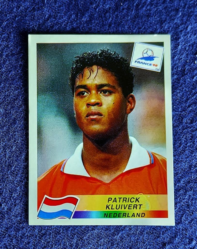 Panini sticker voetbal ' WK 1998 - P. Kluivert '  -nieuw-, Collections, Enlèvement ou Envoi, Neuf, Affiche, Image ou Autocollant