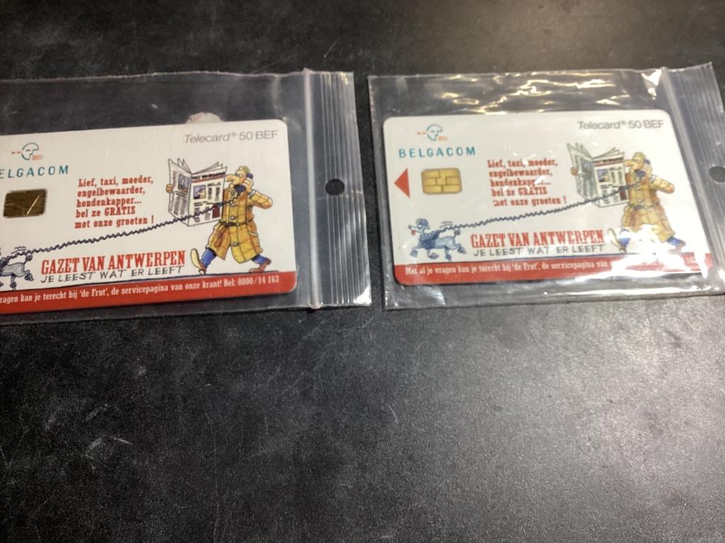 Belgacom telefoonkaarten Gazet van Antwerpen, Collections, Enlèvement ou Envoi