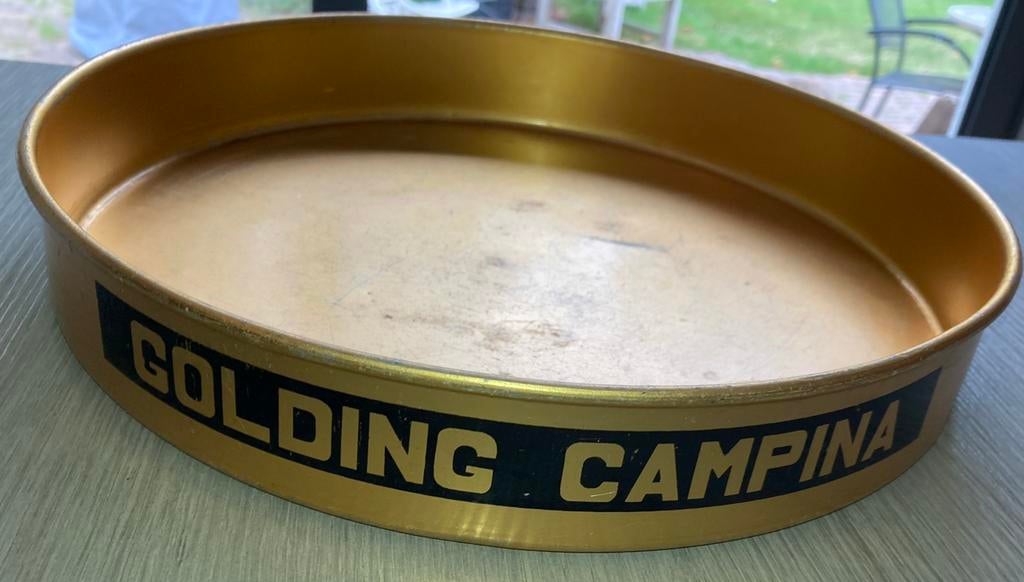 Plateau Golding Campina, Verzamelen, Biermerken, Ophalen of Verzenden