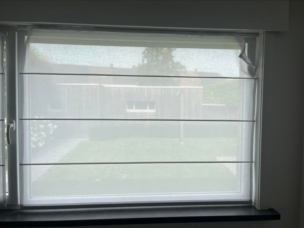 Gordijn 115 op 157, Ophalen, 150 tot 200 cm, Wit, 100 tot 150 cm