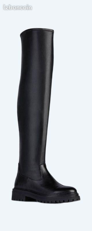 Bottes Geox en cuir neuves, Hoge laarzen, Zwart, Nieuw, Ophalen