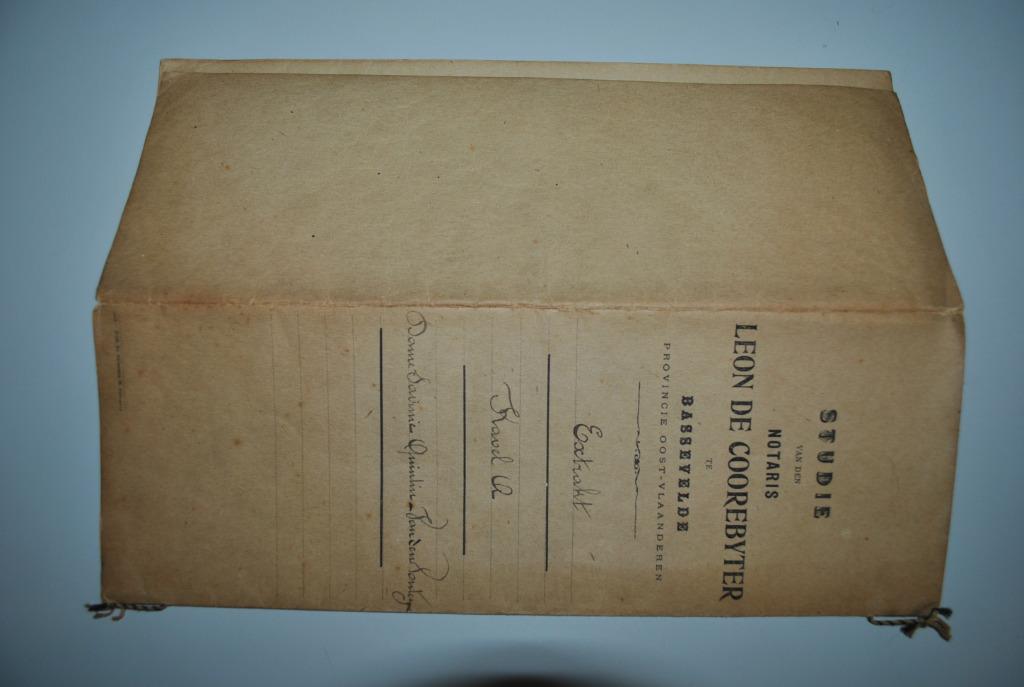 Belgique 1911 Acte Notaire De Coorebyter/Bassevelde, Verzenden