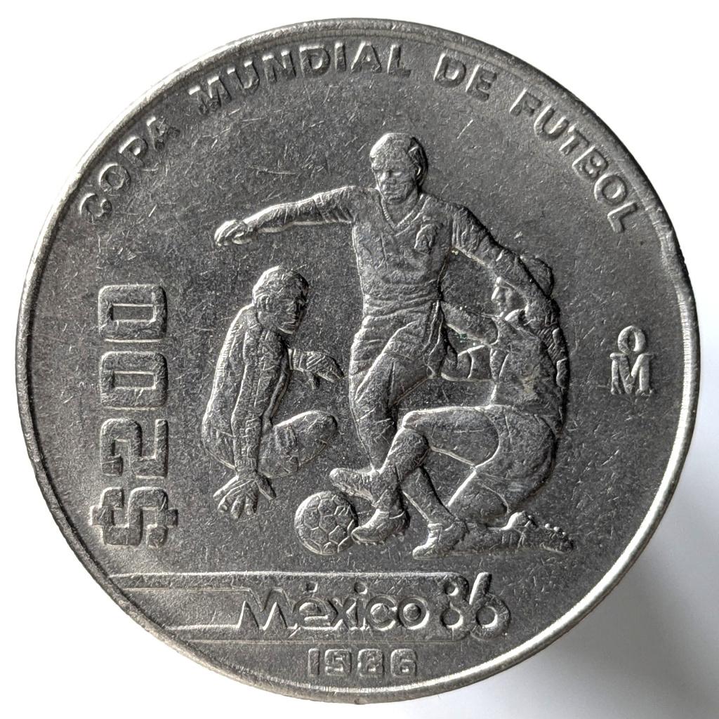 Mexicaanse munt: 200 pesos - Mexico 1986, Postzegels en Munten, Ophalen of Verzenden, Midden-Amerika, Losse munt