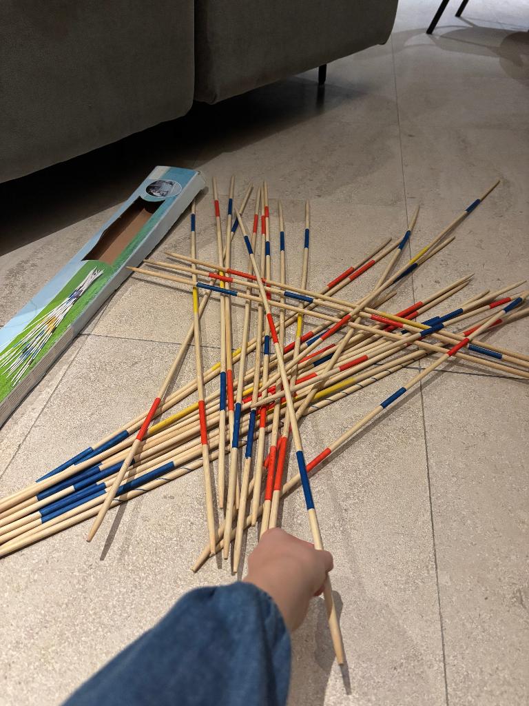 Reuze mikado spel, Drie of vier spelers, Ophalen, Gebruikt, Buitenspeel