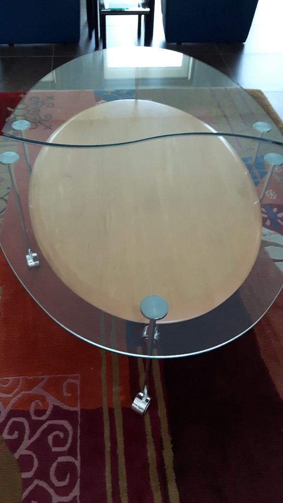 Rolf Benz  salontafel, Huis en Inrichting, Tafels | Salontafels, Ophalen, Glas, Gebruikt, 100 tot 150 cm