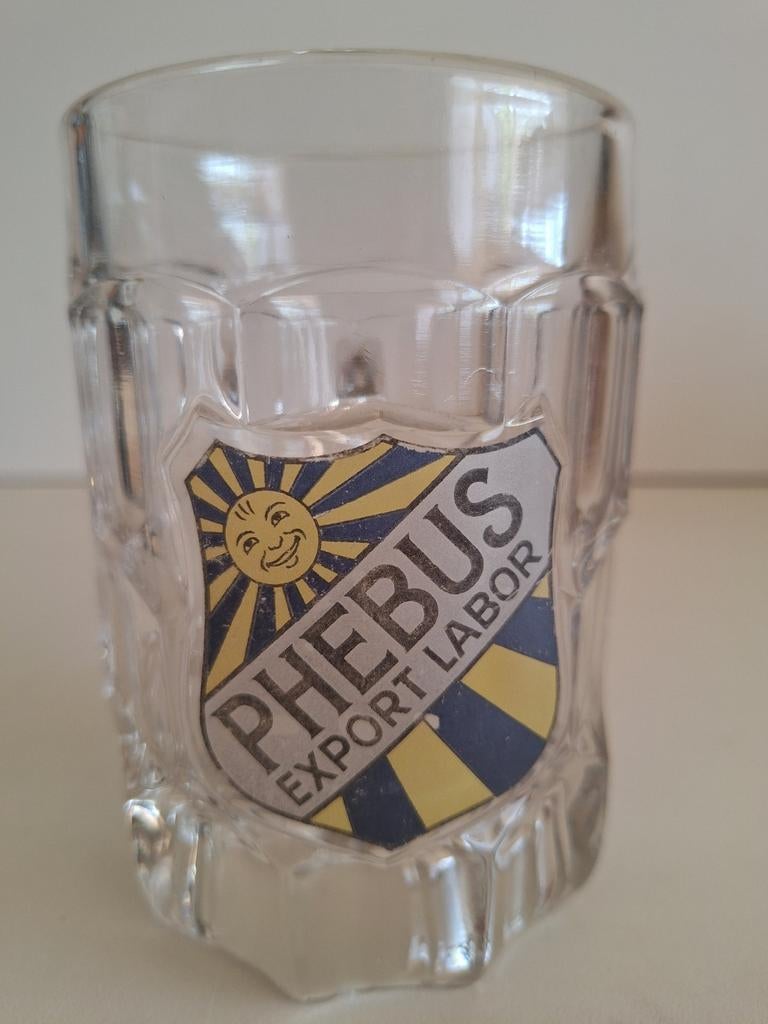 Phebus labor oude emaille bierpot brouwerij Labor Mons, Collections, Marques de bière, Enlèvement ou Envoi, Comme neuf