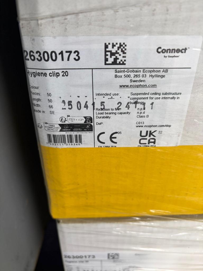 Clip om plafondplaten vast te zetten, Enlèvement, Neuf, Autres matériaux, Moins de 20 mm