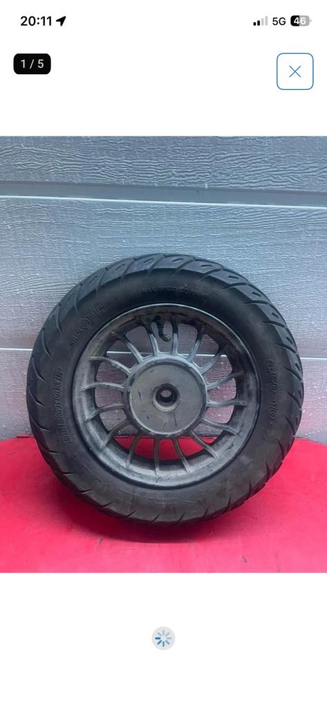 Achterwiel GY6 VX50 / Riva / Toscana etc (VESPA LOOK), Fietsen en Brommers, Verzenden, Gebruikt, Overige typen