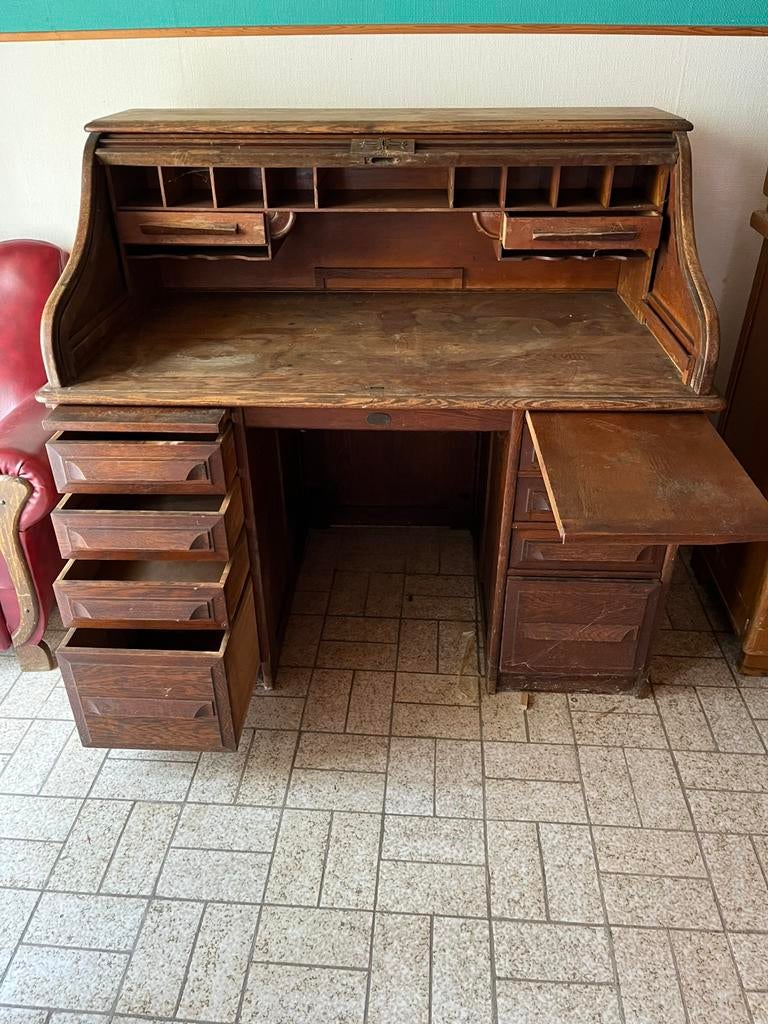 Bureau Secrétaire américain en chêne, Huis en Inrichting, Ophalen, Gebruikt