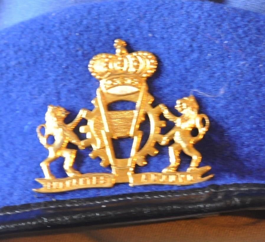 beret force terrestre belge regiment technique officier, Collections, Enlèvement ou Envoi, Armée de terre, Casque ou Béret