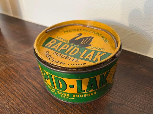 Boite en tôle vide cire, Rapid Lak, Enlèvement