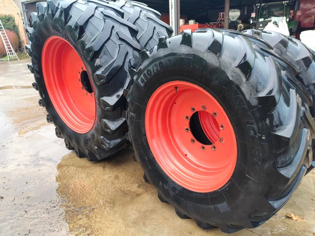 Wielen 580/70R42 + 480/70R30, Zakelijke goederen, Landbouw | Onderdelen | Banden, Velgen en Assen, Ophalen