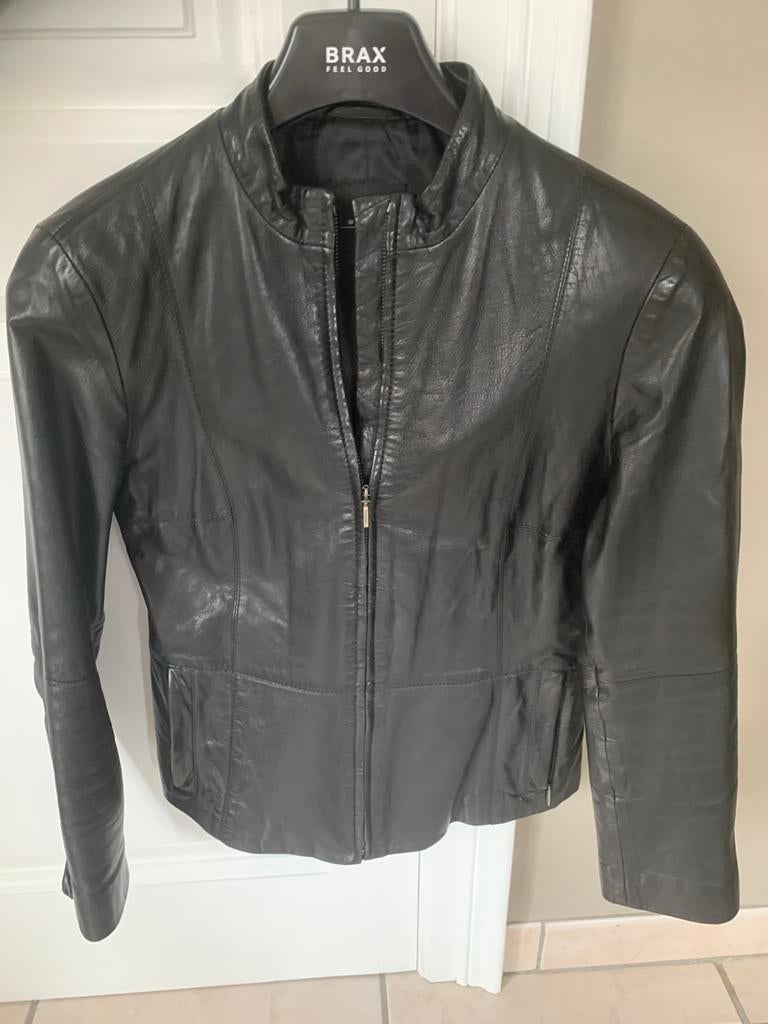 Leren jasje Weekend MaxMara 36 zwart kwaliteitsleer, Kleding | Dames, Ophalen of Verzenden