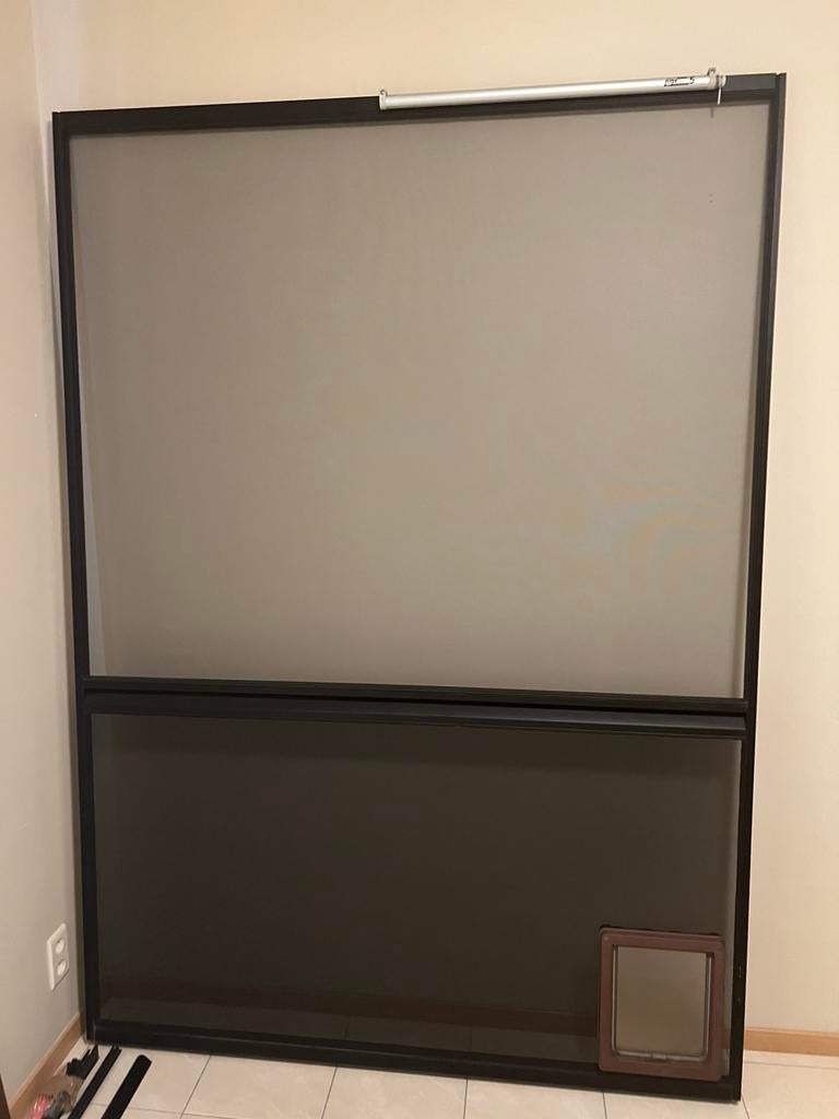 Schuifvliegendeur Inclusief rails boven en beneden, Doe-het-zelf en Bouw, Ophalen, Zo goed als nieuw