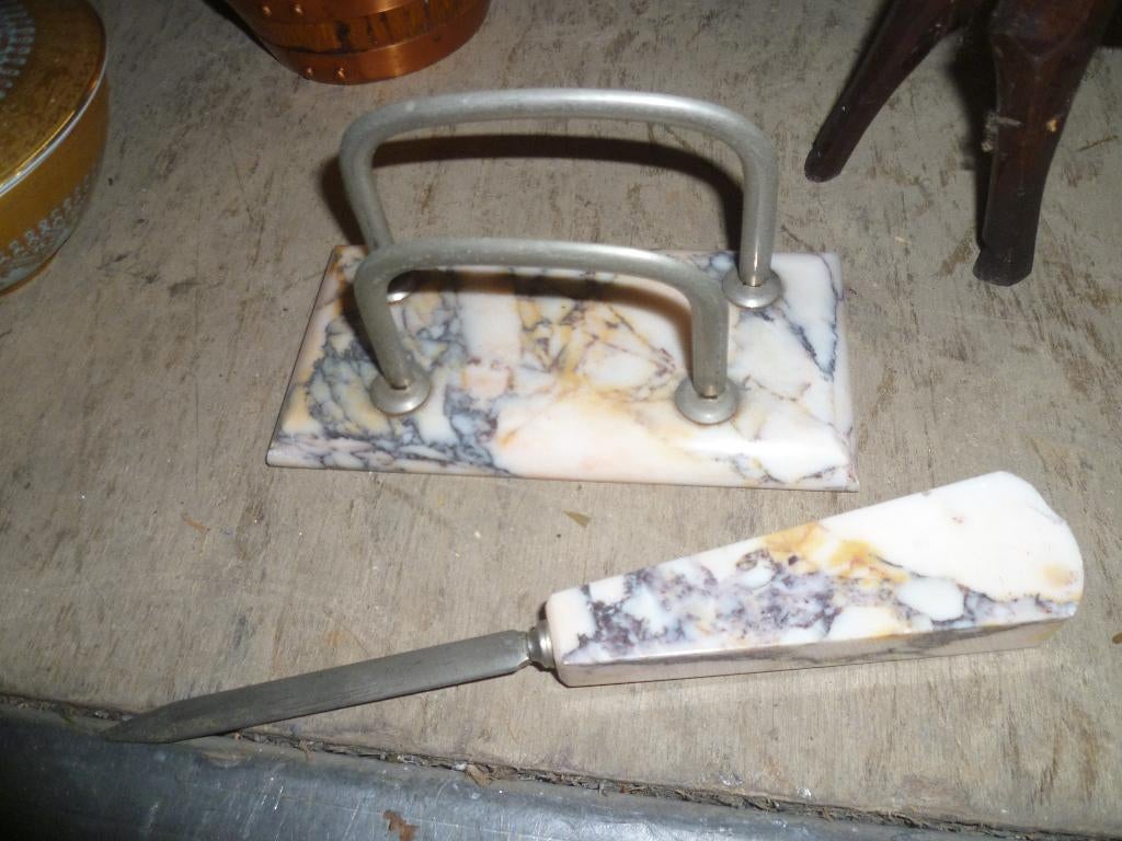 MARMEREN OUDE BUREAU SET, Antiek en Kunst, Ophalen