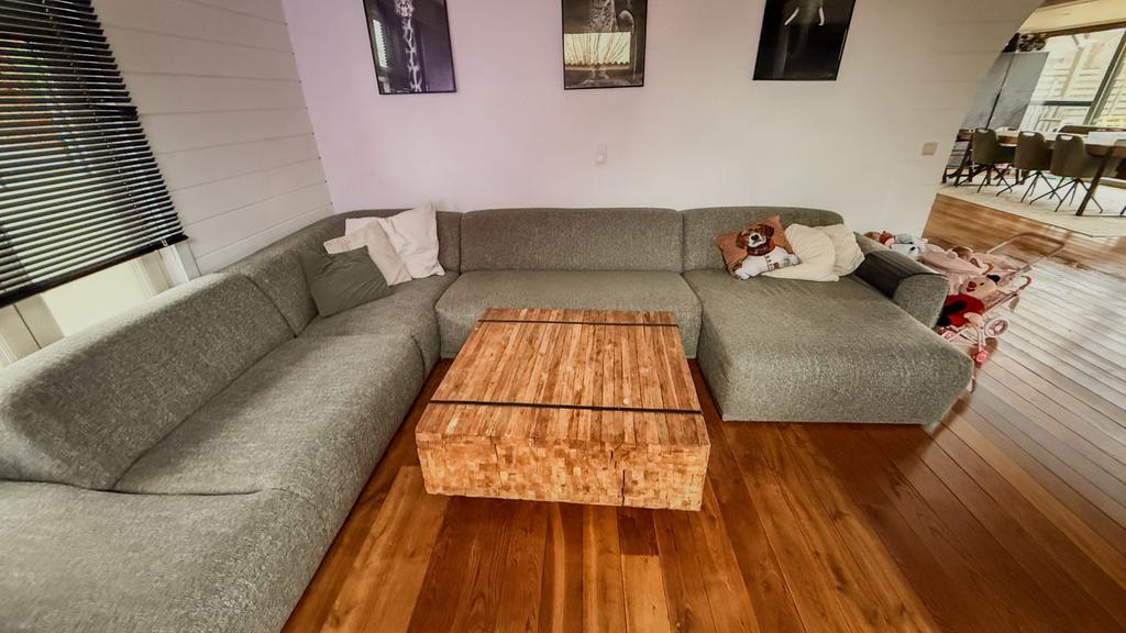 U-vorm zetel groen, Ophalen, Gebruikt, Kunststof