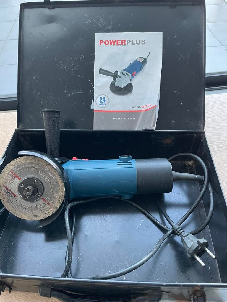 Kleine slijpschijf powerplus, Doe-het-zelf en Bouw, Gereedschap | Slijpmachines, Ophalen, Gebruikt, Minder dan 700 watt, Haakse handslijpmachine