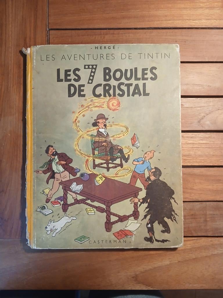 BD Kuifje de 7 kristallen bollen E.O uit 1948, Boeken, Gelezen, Eén stripboek, Ophalen of Verzenden, HERGE