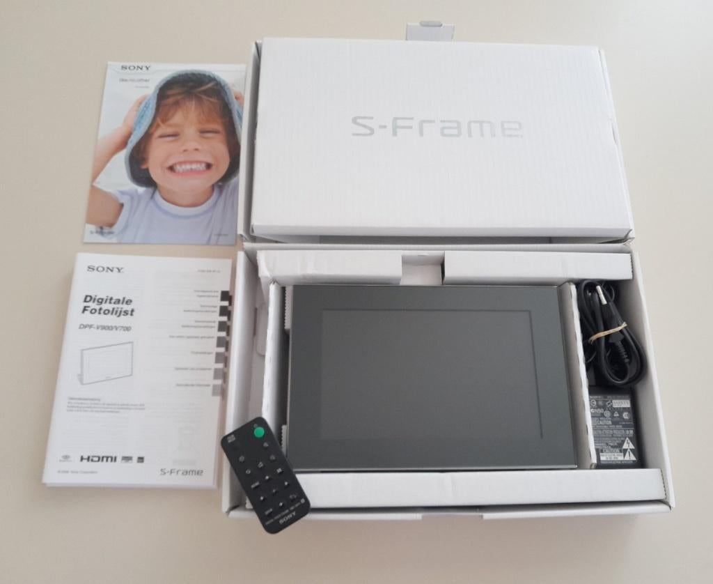 Sony DPF-V900 Digitale Fotolijst 9'' LCD-scherm, Ophalen of Verzenden, Zo goed als nieuw, 8 tot 12 inch, Afstandsbediening