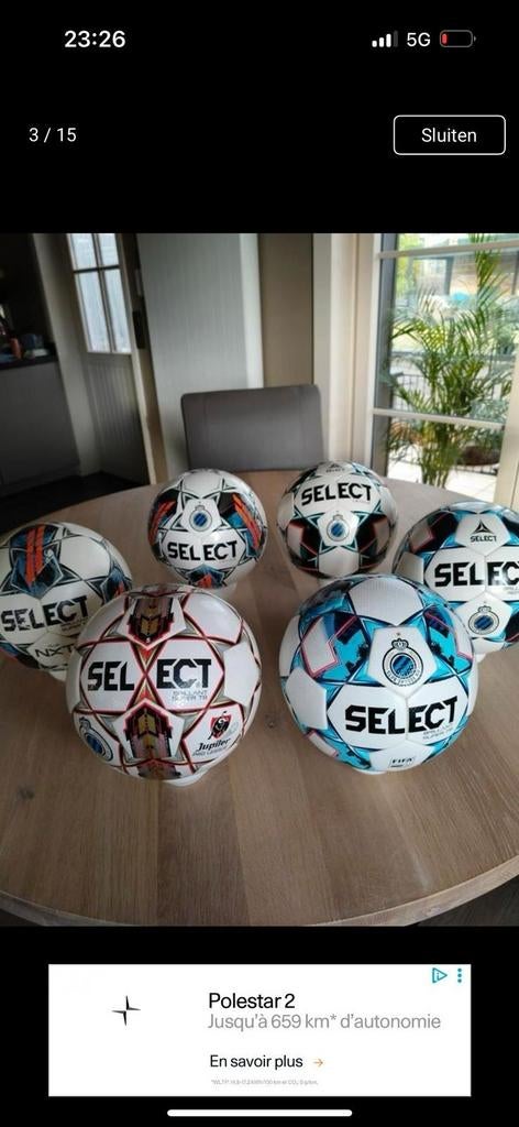 Club Brugge ballen select, Ophalen