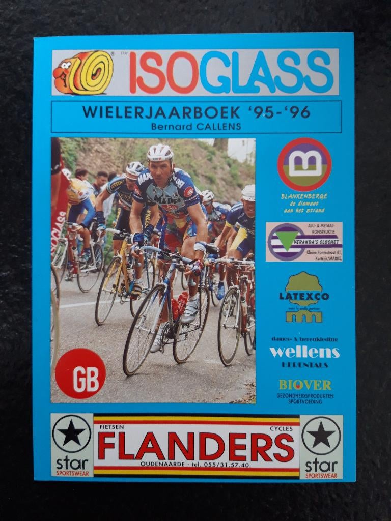 Annuaire cycliste 1995-1996 (couverture Johan Museeuw), Neuf, Envoi, Bernard Callens, Course à pied et Cyclisme