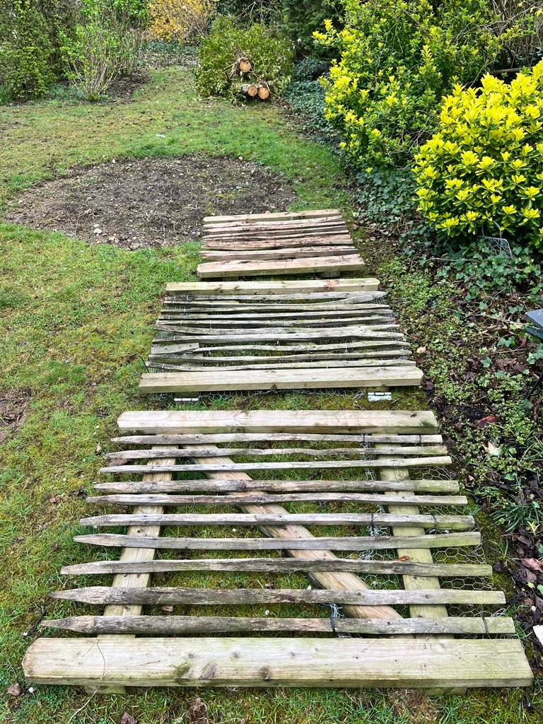 3 tuinpoortjes te koop, Enlèvement, Utilisé, Autres types, Bois