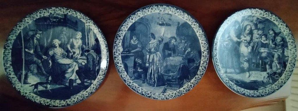 3 decoratieve sierborden Delfts Blauw, Enlèvement ou Envoi