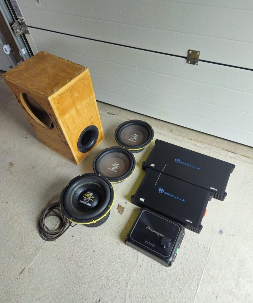 Ground Zero subwoofer met speakers en verstekers, Ophalen, Gebruikt, Subwoofer, Overige merken