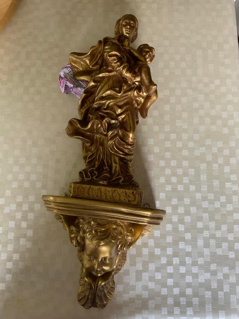 Marie et Jésus sur une console d'ange, Antiquités & Art, Antiquités | Objets religieux, Enlèvement