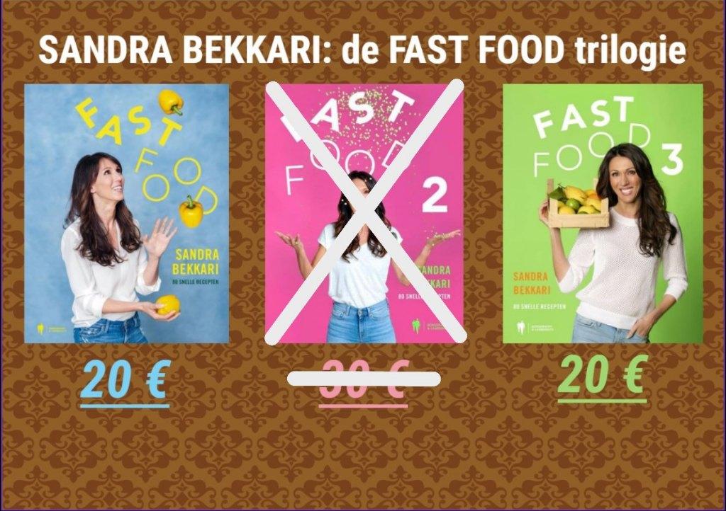 FASTFOOD 1 & 3 van Sandra Bekkari, Boeken, Ophalen of Verzenden, Zo goed als nieuw, Gezond koken