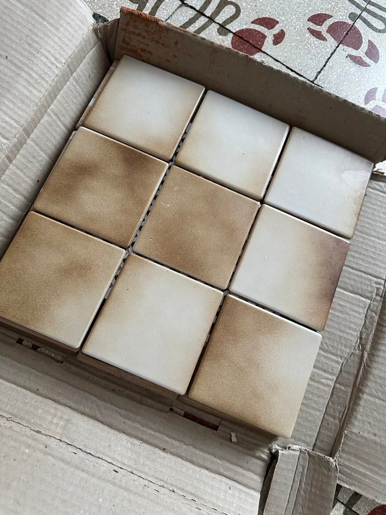 Petit carrelage Vintage beige, Bricolage & Construction, Dalles & Carrelages, Moins de 20 cm, Enlèvement, Moins de 20 cm, Moins de 5 m²