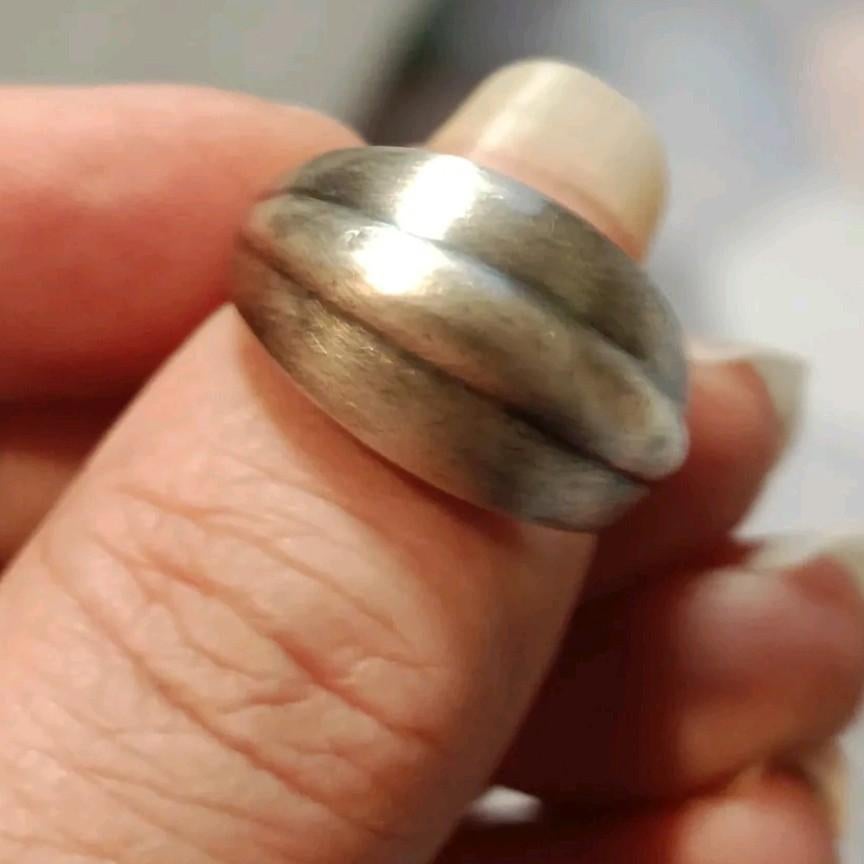 Bague argent 925 sterling - style bombé vintage - taille 59/, Bijoux, Sacs & Beauté, Bagues, Enlèvement ou Envoi
