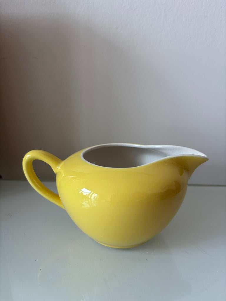 Retro vintage melkkannetje geel, Ophalen of Verzenden