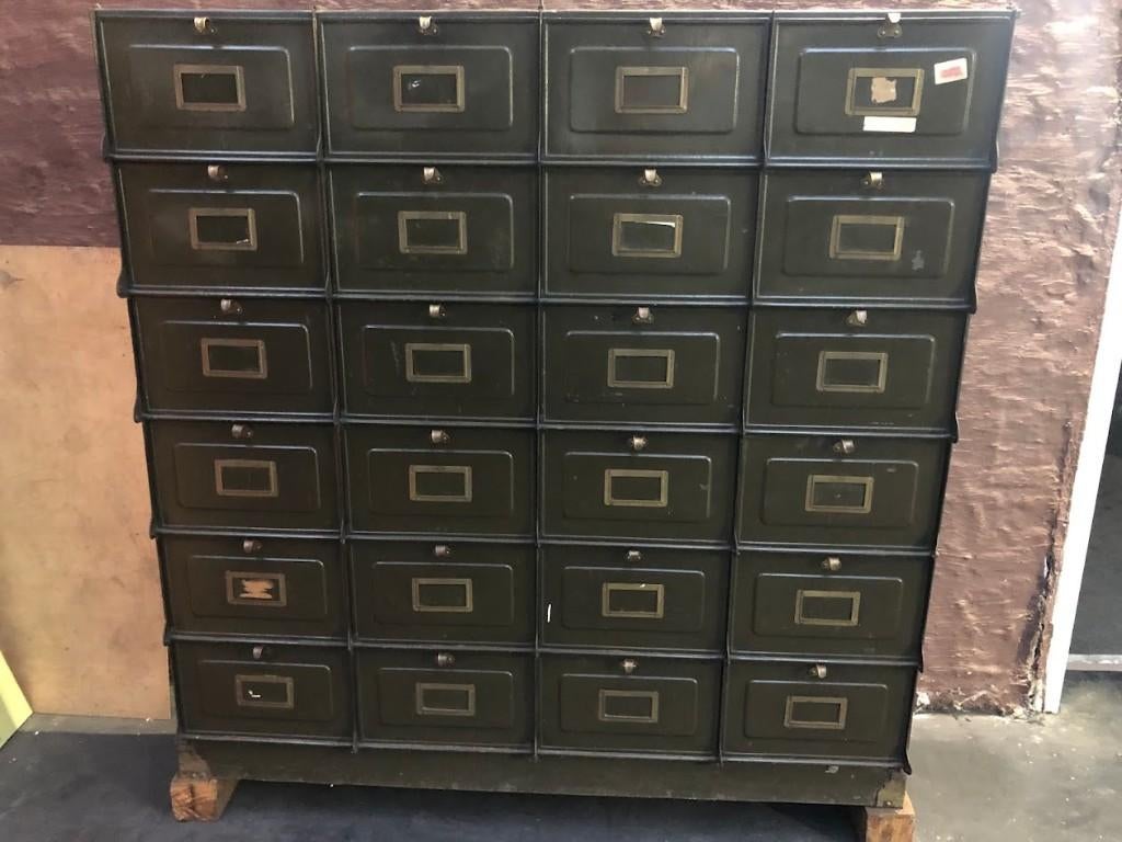 Industriële metalen kast, Huis en Inrichting, Kasten | Ladekasten, Ophalen, Gebruikt, 5 laden of meer, 150 tot 200 cm