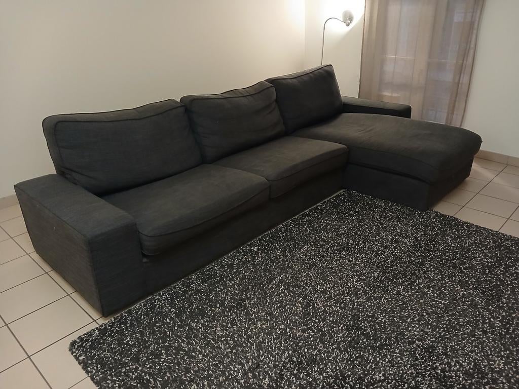 Canapé 4 places + méridienne, Enlèvement, Comme neuf, Quatre personnes ou plus