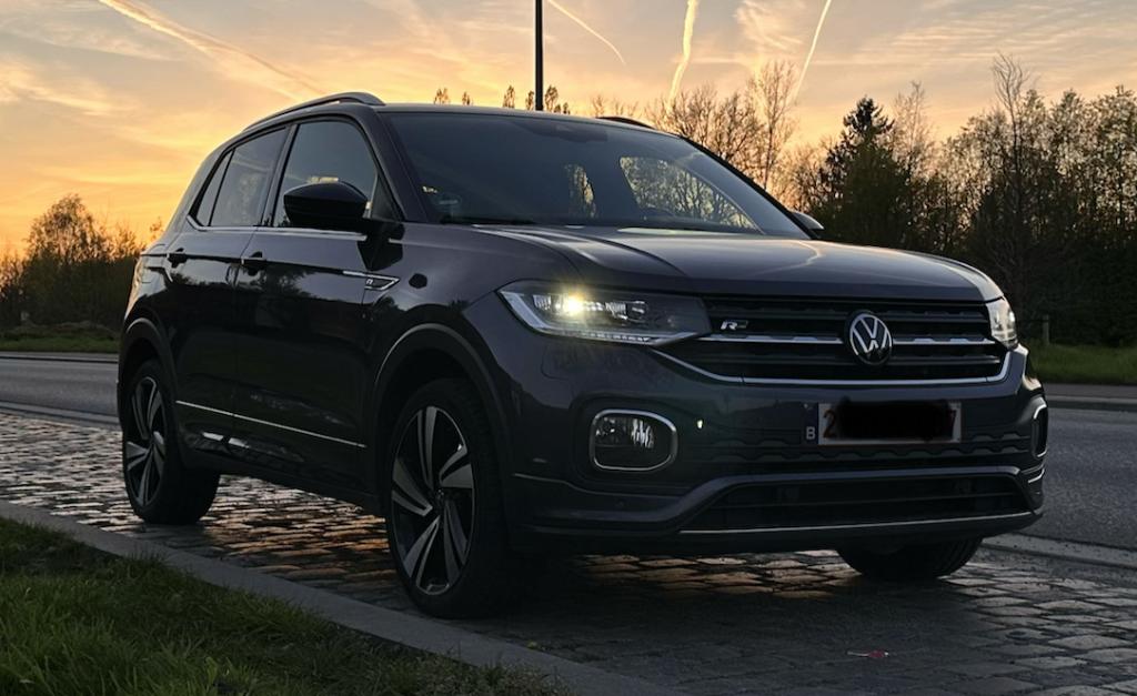 Volkswagen T-cross 1.5TSI Style Business Premium  DSG R-line, Auto's, T-Cross, 4 cilinders, Blauw, Alcantara