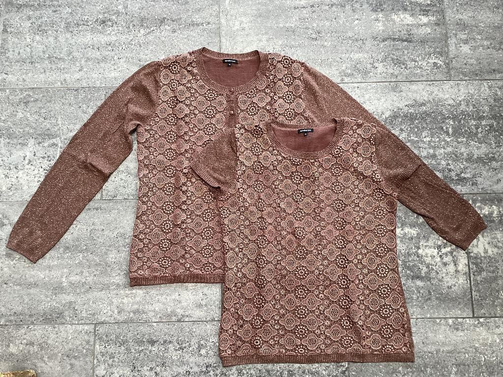 Twin set Caroline Biss 40, Kleding | Dames, Truien en Vesten, Zo goed als nieuw, Maat 38/40 (M), Bruin, Ophalen of Verzenden